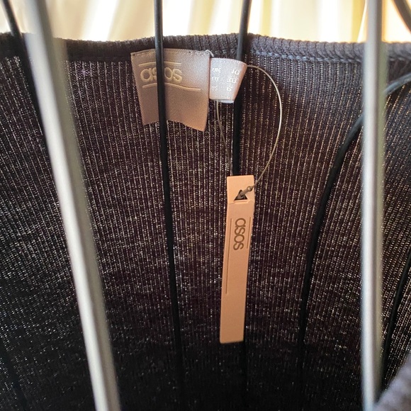 ASOS Womens Rounded Neck Rib Knit Dress - Picture 3 of 3